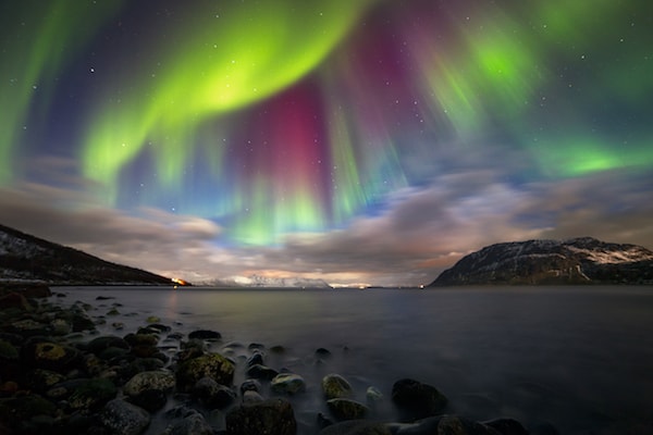 tromso aurores boreales, location voiture tromso norvege