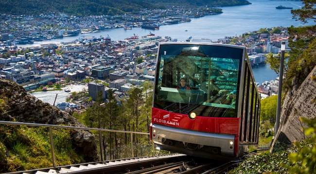 funiculaire au mont floyen bergen